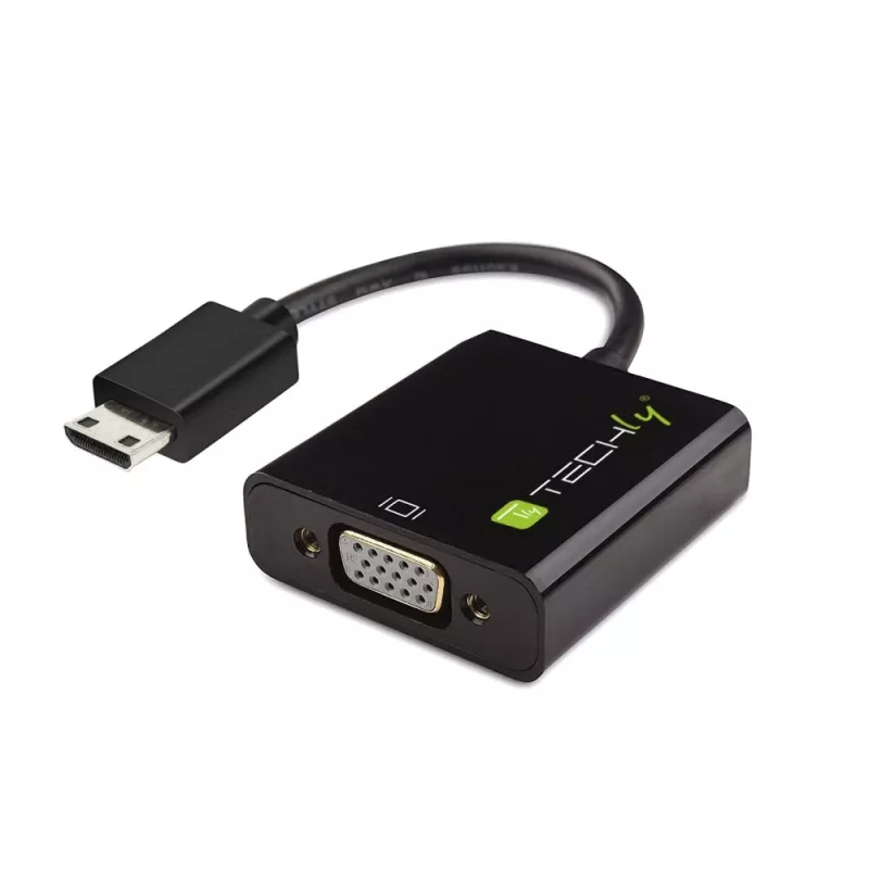 Techly Converter HDMI Mini C to VGA IDATA HDMI-VGA4, VGA (D-Sub), HDMI Type C (Mini), Male, Female, 1920 x 1080 pixels, 1080p, 720p, 480p