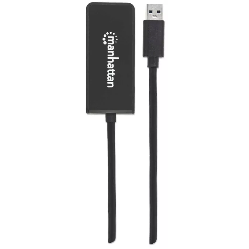 Manhattan USB-A to HDMI Adapter Cable, 60cm, Male to Female, 5 Gbps (USB 3.2 Gen1 aka USB 3.0), 2560x1440 @ 32-bit colour, Full HD video 1080p@16:9, Black, Blister