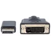 Manhattan DisplayPort 1.2a to DVI-D 24+1 Cable, 1080p@60Hz, 3m, Male to Male, Passive, Compatible with DVD-D, Black, Three Year Warranty, Equivalent to DP2DVIMM10.
