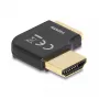 DeLOCK HDMI Adapter male to female 90° right angled 8K 60 Hz metal