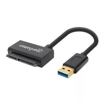 Manhattan USB-A to SATA 2.5 inch Adapter Cable, 42cm, Male to Male, 5 Gbps (USB 3.2 Gen1 aka USB 3.0), Supports 48-bit LBA, SuperSpeed USB, Three Year Warranty
