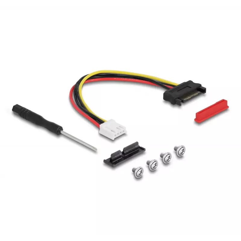 DeLOCK M.2 Key A+E to PCIe x1 NVMe Adapter angled 20 cm cable