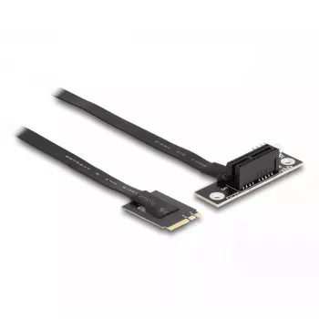 DeLOCK M.2 Key A+E to PCIe x1 NVMe Adapter angled 20 cm cable