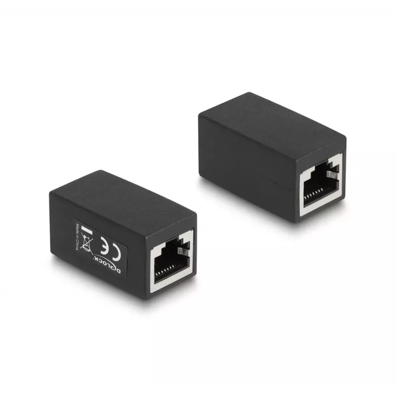 DeLOCK Adapter RJ45 jack to RJ45 jack Cat.6 black