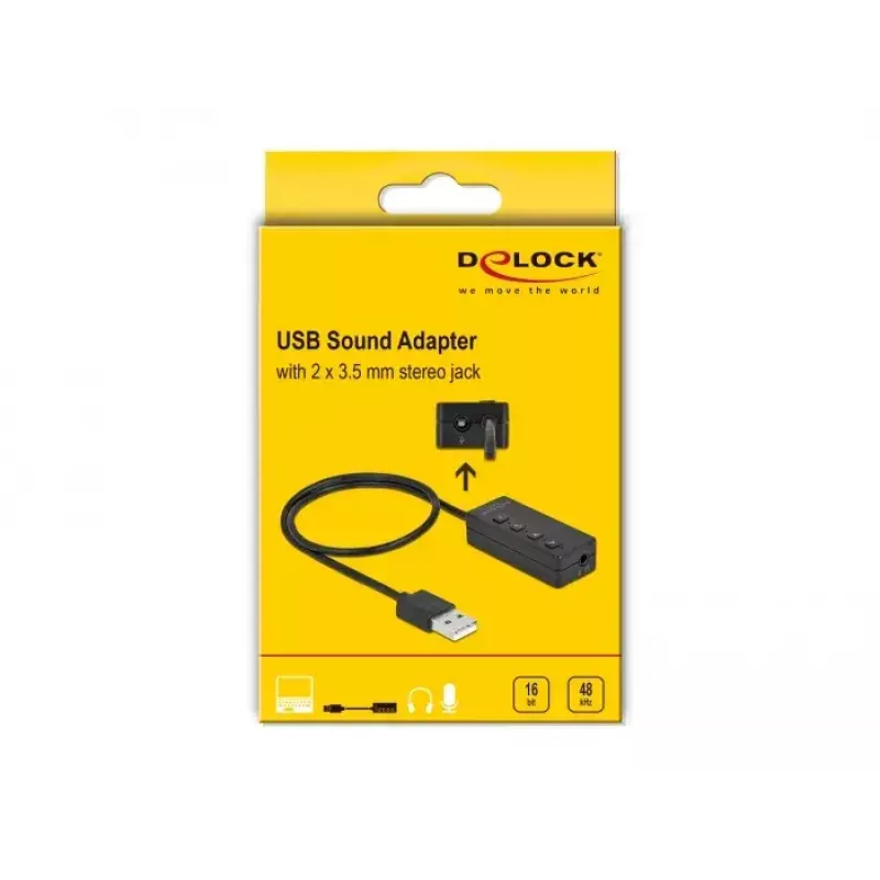 USB Headset and Microphone Adapter DeLOCK 66731