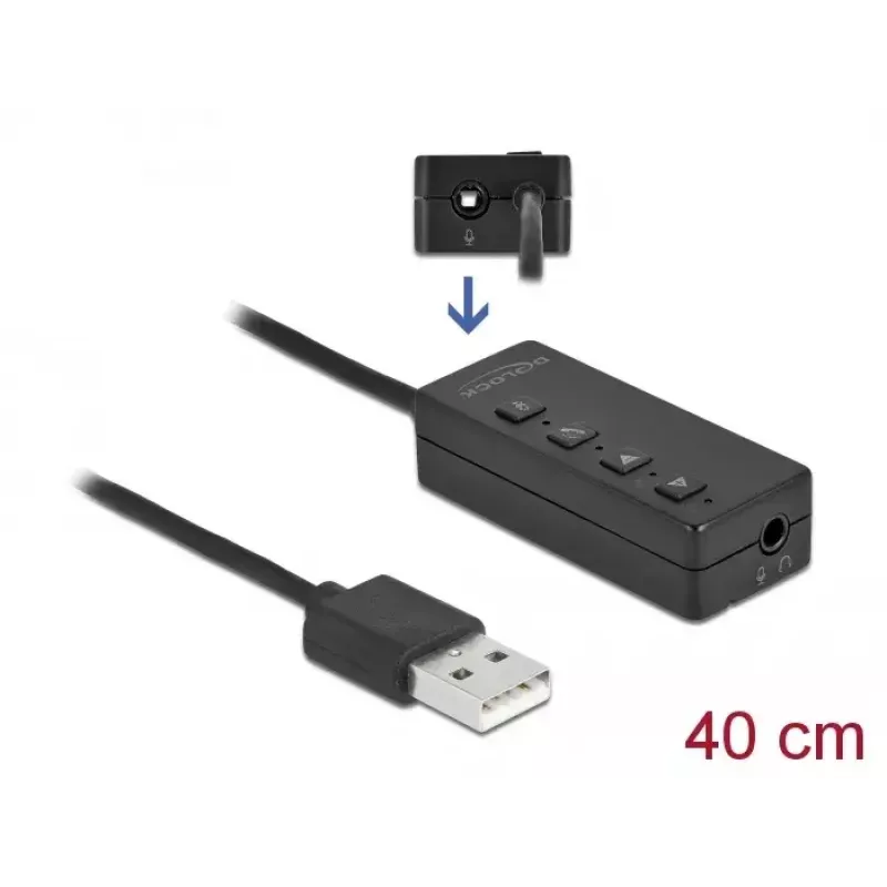 USB Headset and Microphone Adapter DeLOCK 66731