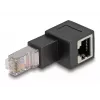 DeLOCK RJ45 plug to RJ45 jack Adapter Cat.6A 90° downwards angled