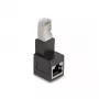 DeLOCK RJ45 plug to RJ45 jack Adapter Cat.6A 90° downwards angled