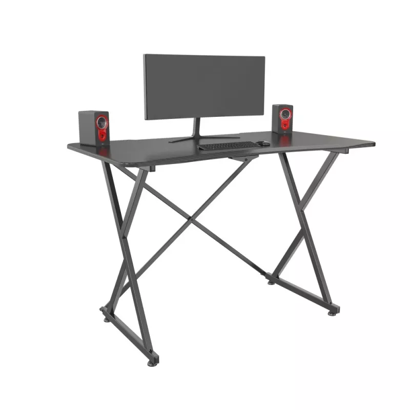 Techly Gaming Desk for PC with Angular Ergonomic Edge Black