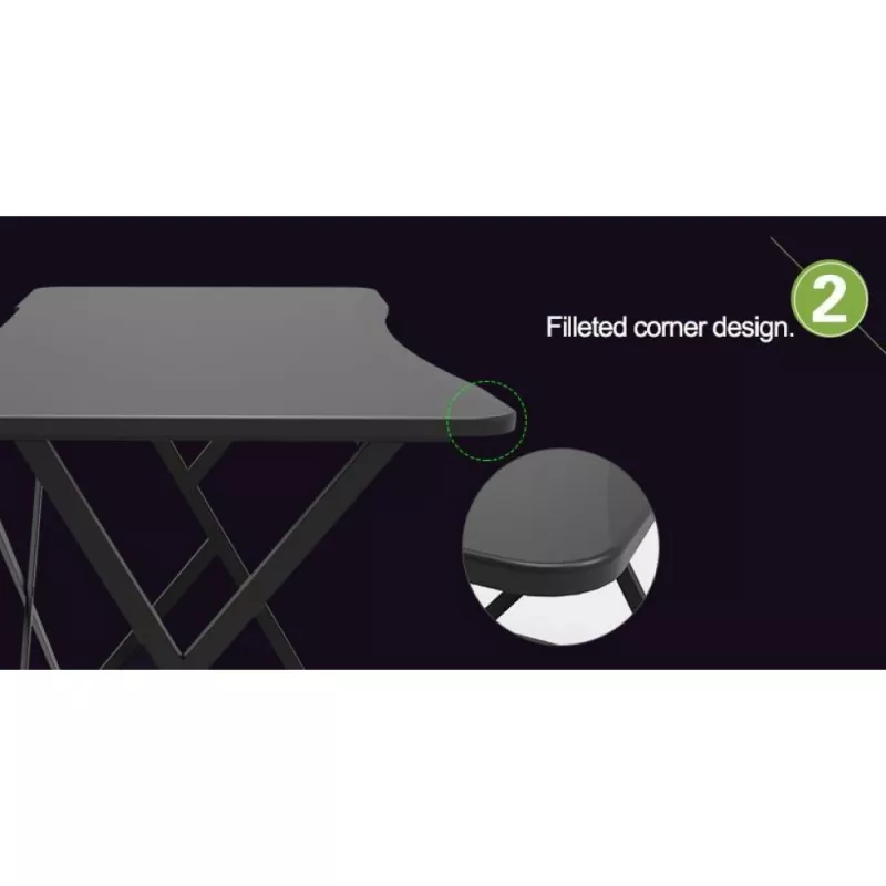 Techly Gaming Desk for PC with Angular Ergonomic Edge Black