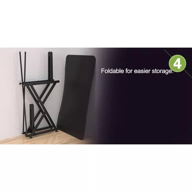 Techly Gaming Desk for PC with Angular Ergonomic Edge Black