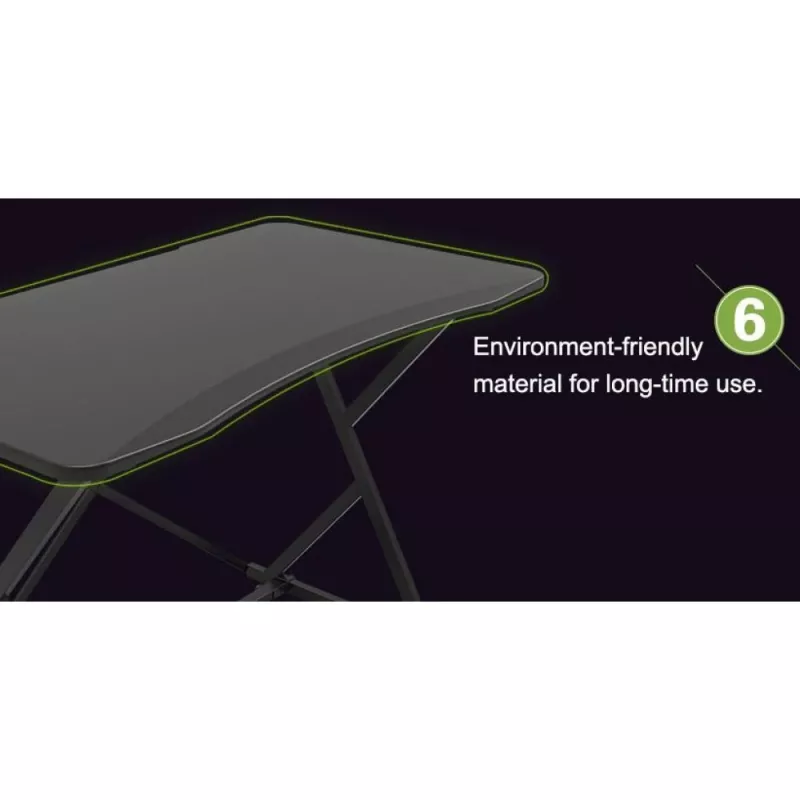 Techly Gaming Desk for PC with Angular Ergonomic Edge Black