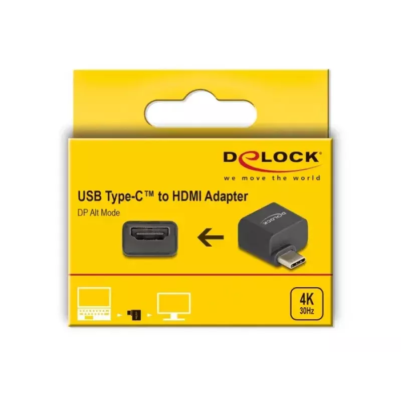 DeLOCK Mini Adapter USB Type-C male to HDMI female DP Alt Mode 4K