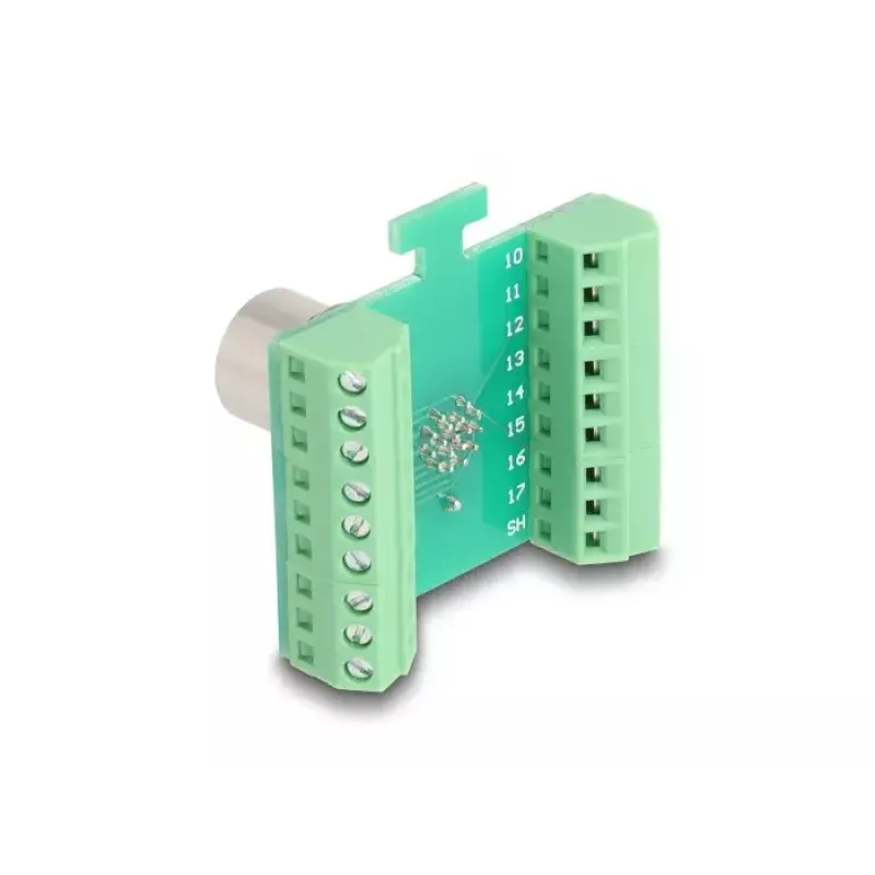 DeLOCK M12 Transfer Module Adapter 17 pin A-coded female to 18 pin terminal block