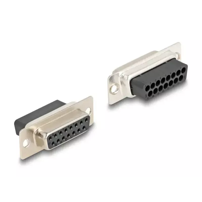 DELOCK D-Sub 15 pin female to RJ12 female assembly kit, red