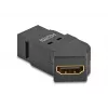 DeLOCK HDMI panel mount female to HDMI female 45° angled 8K 60 Hz black