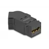 DeLOCK HDMI panel mount female to HDMI female 45° angled 8K 60 Hz black