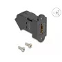 DeLOCK HDMI panel mount female to HDMI female 45° angled 8K 60 Hz black