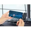 Manhattan Power Bank with integrated USB-C plug, 5000 mAh, Up to 20W output, Kickstand for Use as Charging Phone Holder, Black, One Year Warranty