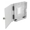 Fiber Optic Wall Box DELOCK 4× SC Simplex or LC Duplex adapters, metal housing, grey