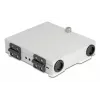 Fiber Optic Wall Box DELOCK 4× SC Simplex or LC Duplex adapters, metal housing, grey