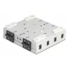 Fiber Optic Wall Box DELOCK 4× SC Simplex or LC Duplex adapters, metal housing, grey