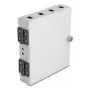 Fiber Optic Wall Box DELOCK 4× SC Simplex or LC Duplex adapters, metal housing, grey