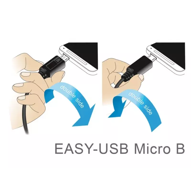 USB Cable DeLOCK 83848 USB 2.0 1m USB A Micro-USB B Black