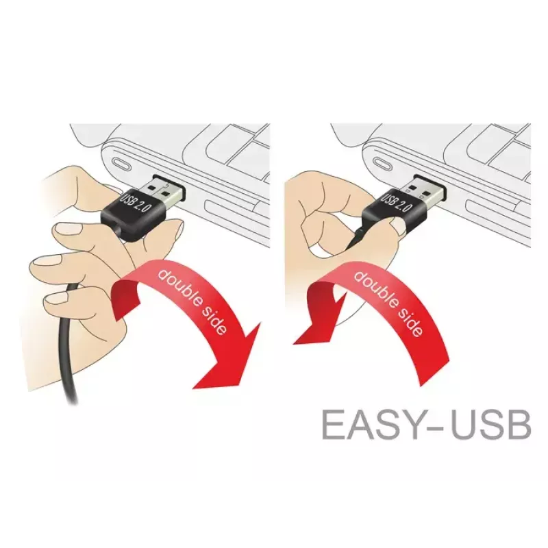 USB Cable DeLOCK 83848 USB 2.0 1m USB A Micro-USB B Black