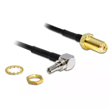 Signal Cable DeLOCK 88466 0.2m Black Gold Silver