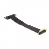 DeLOCK Riser Card PCI Express x4 male 90° angled to x4 slot 90° angled with cable 30 cm