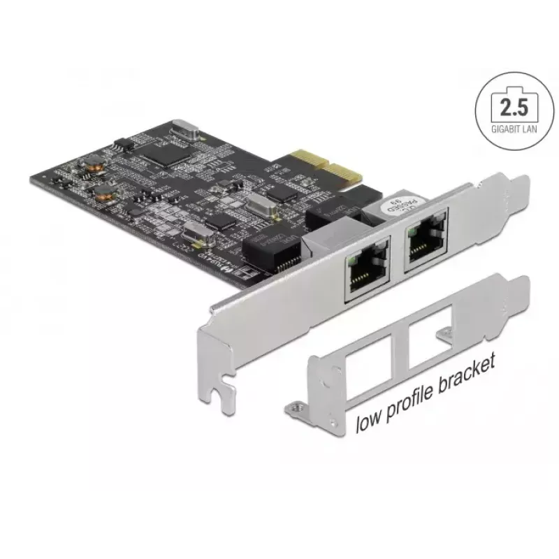 DeLOCK PCI Express x2 Card to 2 x RJ45 2.5 Gigabit LAN RTL8125