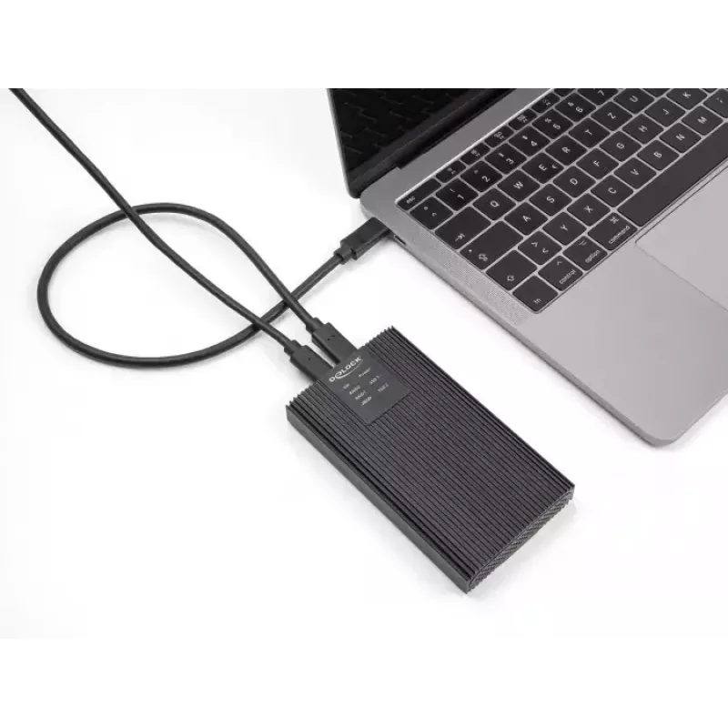 SSD enclosure DeLOCK 42022 External Enclosure USB 20 Gbps for 2 x M.2 NVMe PCIe SSD