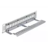 DeLOCK 10 inch Keystone Patch Panel 12 port with strain relief 1U grey