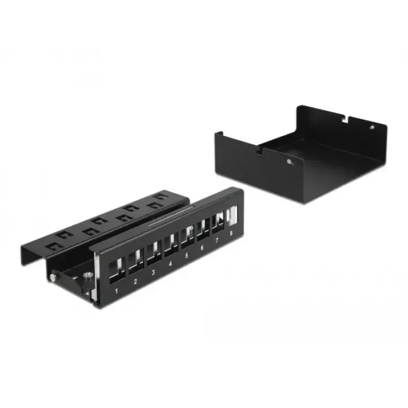 Keystone Patch Panel DeLOCK 43413 8 Port Black