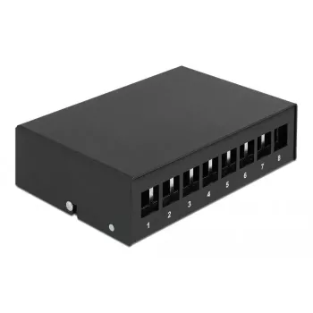 Keystone Patch Panel DeLOCK 43413 8 Port Black