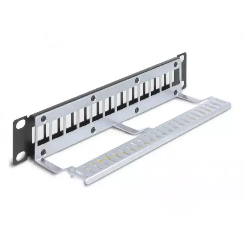Patch panel DeLOCK 66874 1U Black Metal Rack capacity 1U