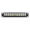 Patch panel DeLOCK 66874 1U Black Metal Rack capacity 1U