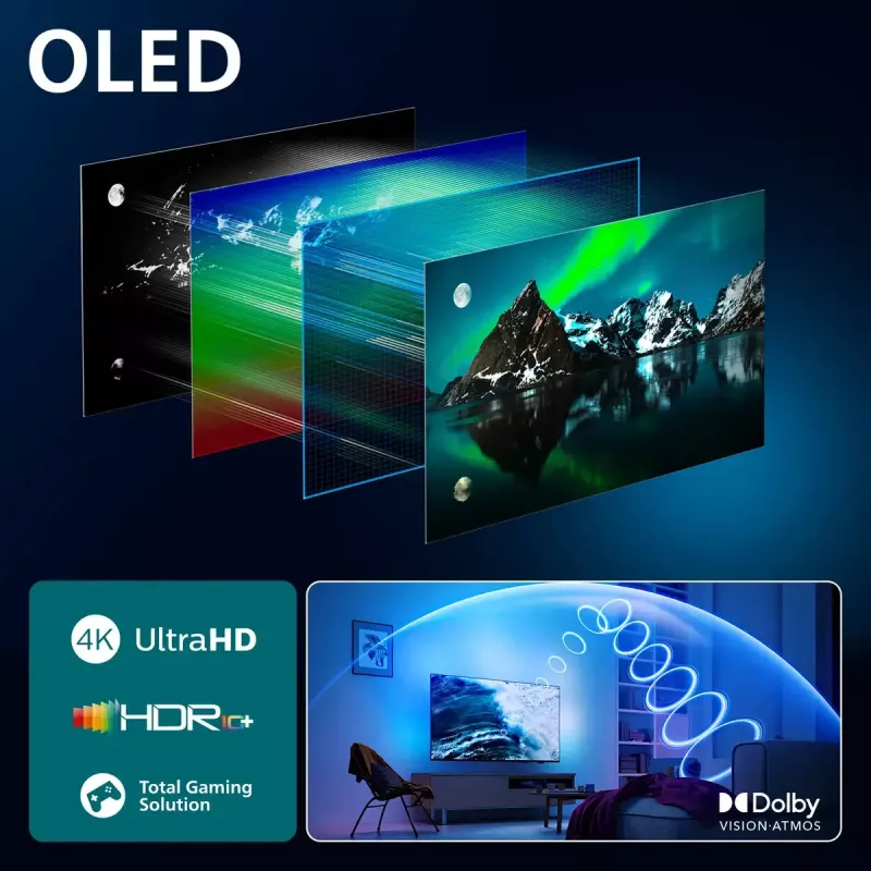 Television Philips 77OLED760/12 77 inch 4K Ultra HD OLED 3840 x 2160