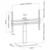 Equip 37 inch-70 inch Universal TV Stands Black 40 kg capacity 94-177.8 cm