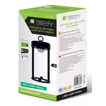 Techly I-LAMP-TABLE1 table lamp Non-changeable bulb(s) 3 W LED Black