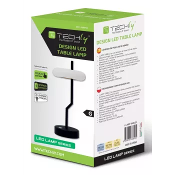Techly I-LAMP-TABLE2 table lamp Non-changeable bulb(s) 2 W LED Black, White