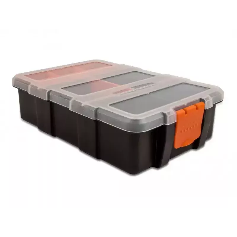 Storage box DeLOCK 18419 11 compartments 220x155x60mm orange/black