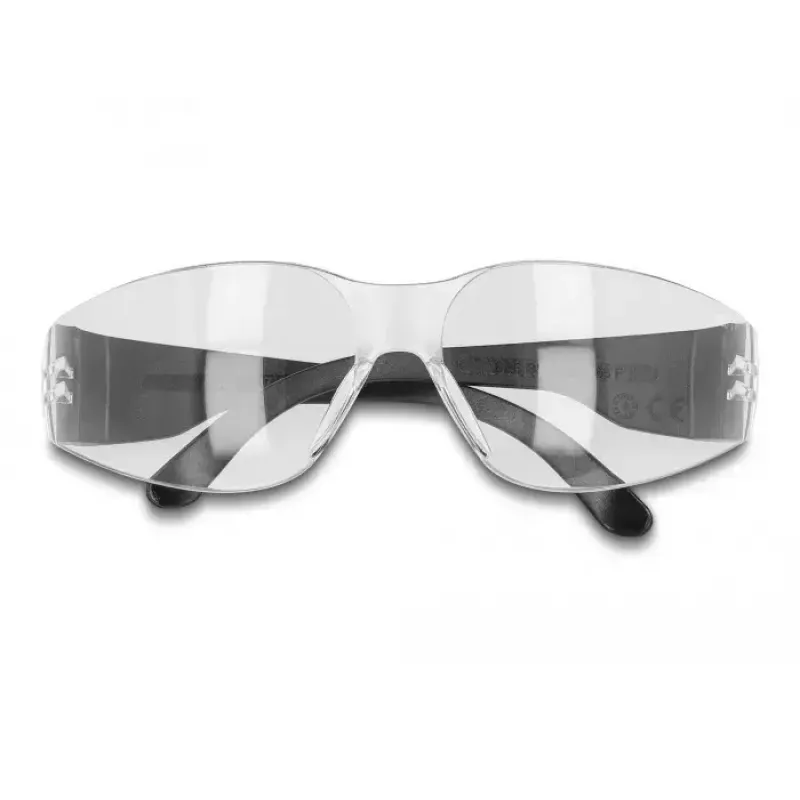 Safety glasses DeLOCK 90559 clear lenses black transparent