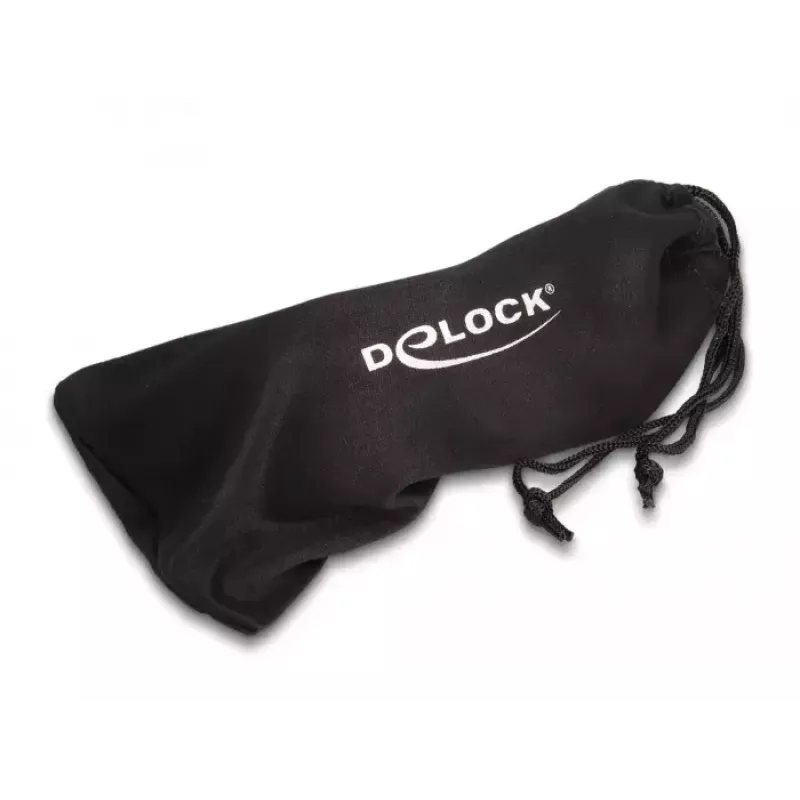 Safety glasses DeLOCK 90559 clear lenses black transparent