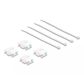 DeLOCK keystone module 86051 Flat RJ-45 White 4 pcs