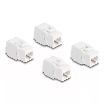 DeLOCK keystone module 86051 Flat RJ-45 White 4 pcs