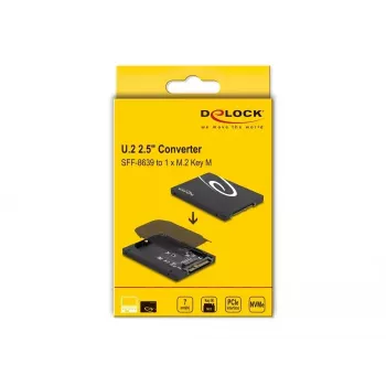 SSD enclosure DeLOCK 63379 Black M.2 1 drive support