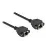 Network Extension Cable DeLOCK Cat.6A 25 cm Black