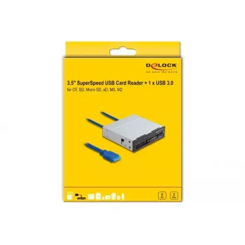 Internal Card Reader DeLOCK 91759 Black Grey CF MMC MS